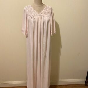 Elegant Pink Lace Nightgown